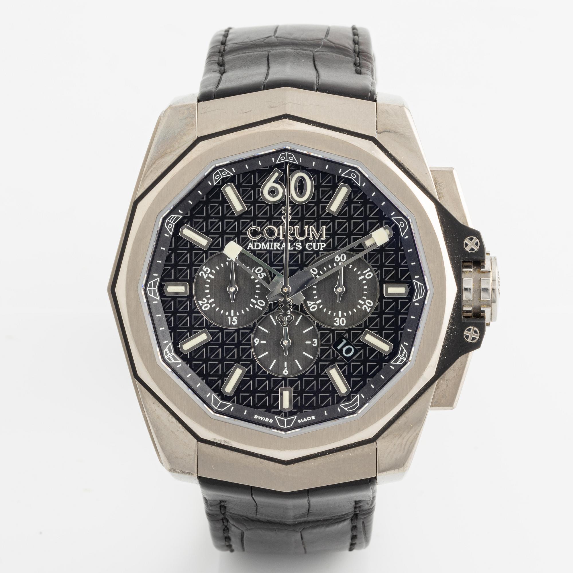 Corum, Admiral's Cup, AC-One 45, chronograph, wristwatch, 45 mm.