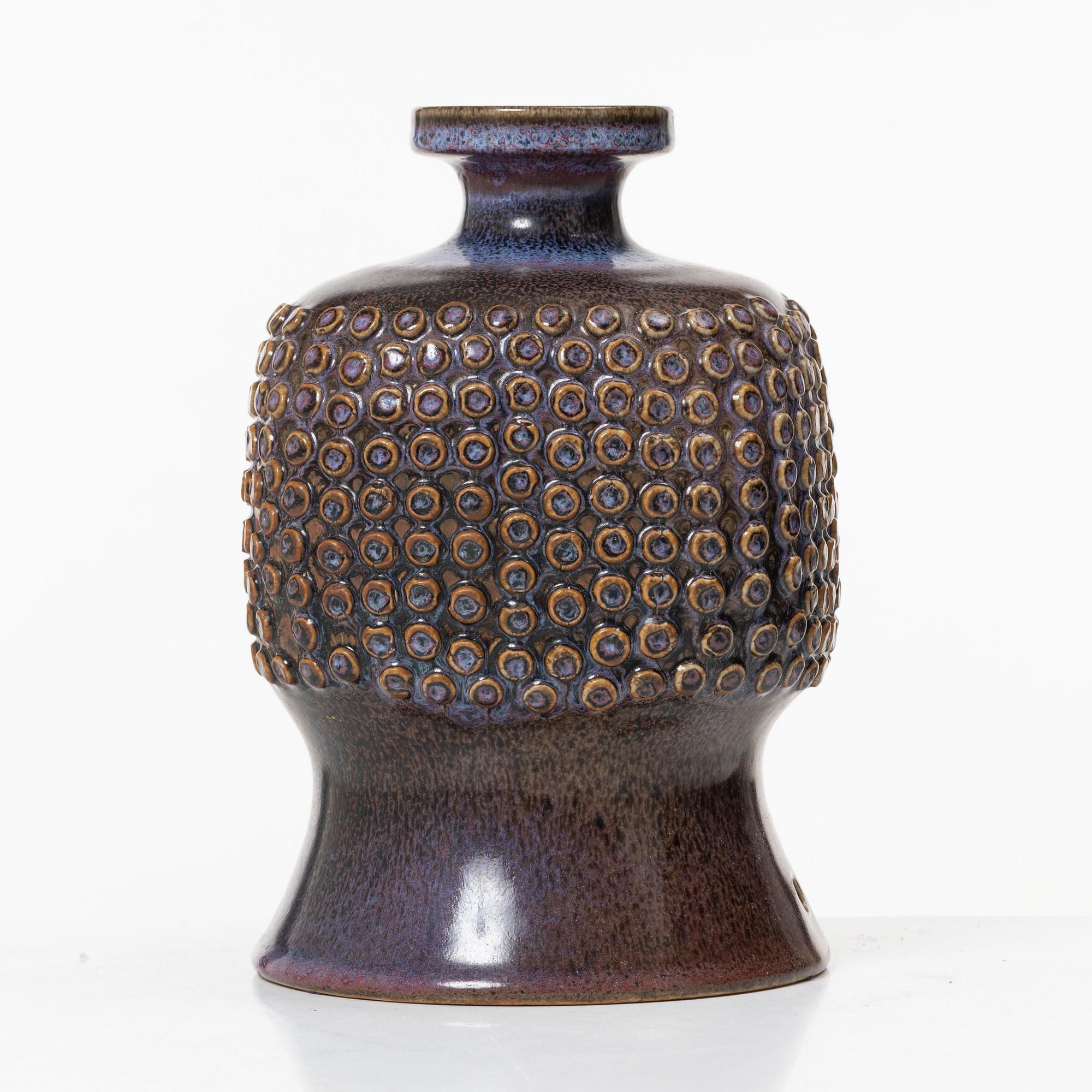 Stig Lindberg, vase/lamp base, Gustavsberg Studio, 1964.