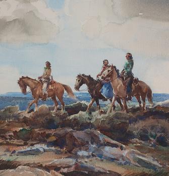 Carl Oscar Borg, Three riders.