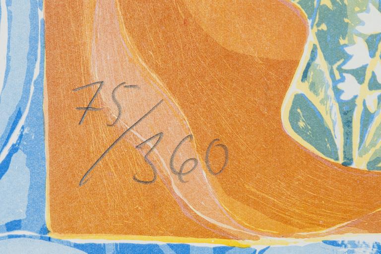 Mårten Andersson, lithograph in colours, 1990, signed 75/360.