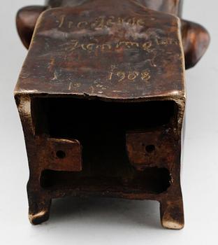 SKULPTUR, okänd konstnär, brons, otydligt sign och dat 1908, numr 22/300.