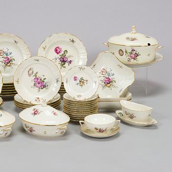 A 71-piece porcelain 'Frijsenborg' dinnerware set, Royal Copenhagen, Denmark.