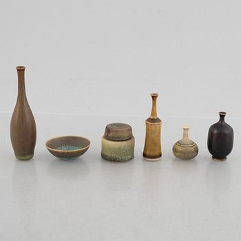 A collection of six stoneware miniatures, Sweden.