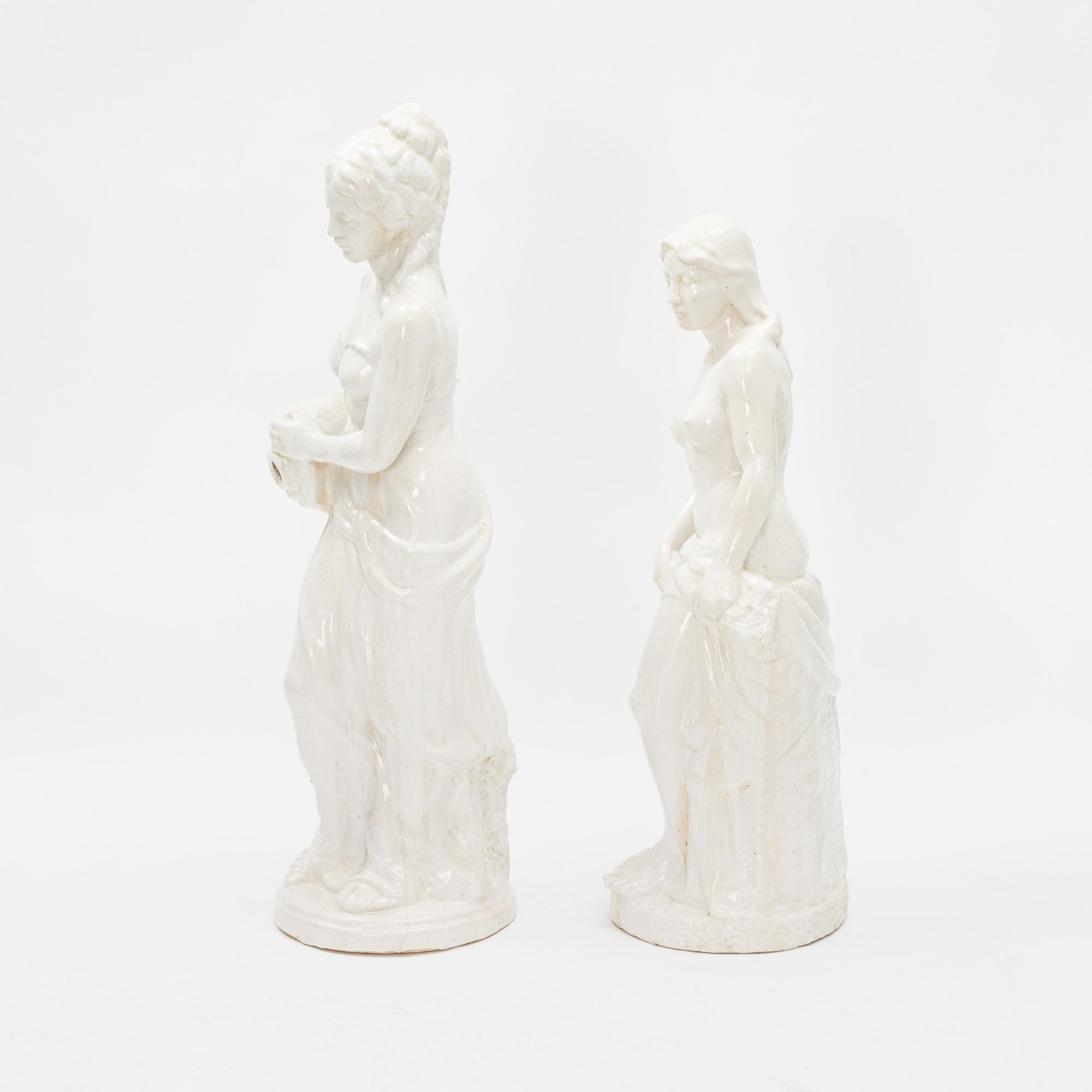 A pair of ceramic sculptures, late 20th Century.