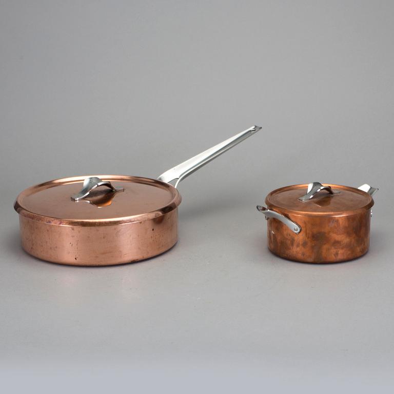 TRAKTÖRPANNA men LOCK och GRYTA med LOCK, Henning Koppel för Georg Jensen, 1900-talets senare hälft, Danmark.