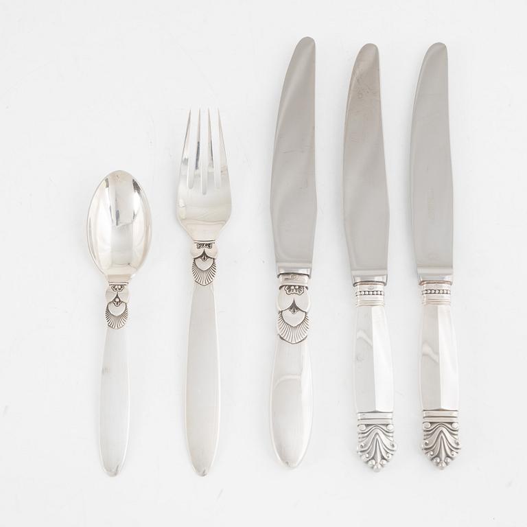 Georg Jensen, sterling silver cutlery, Denmark (5 pcs).