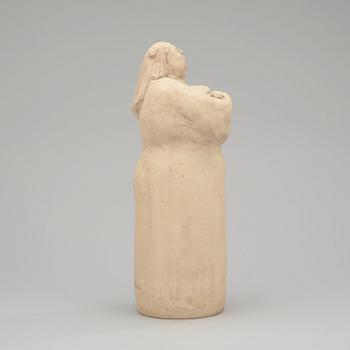 An Åke Holm terracotta figure of a woman, Höganäs 1940's.