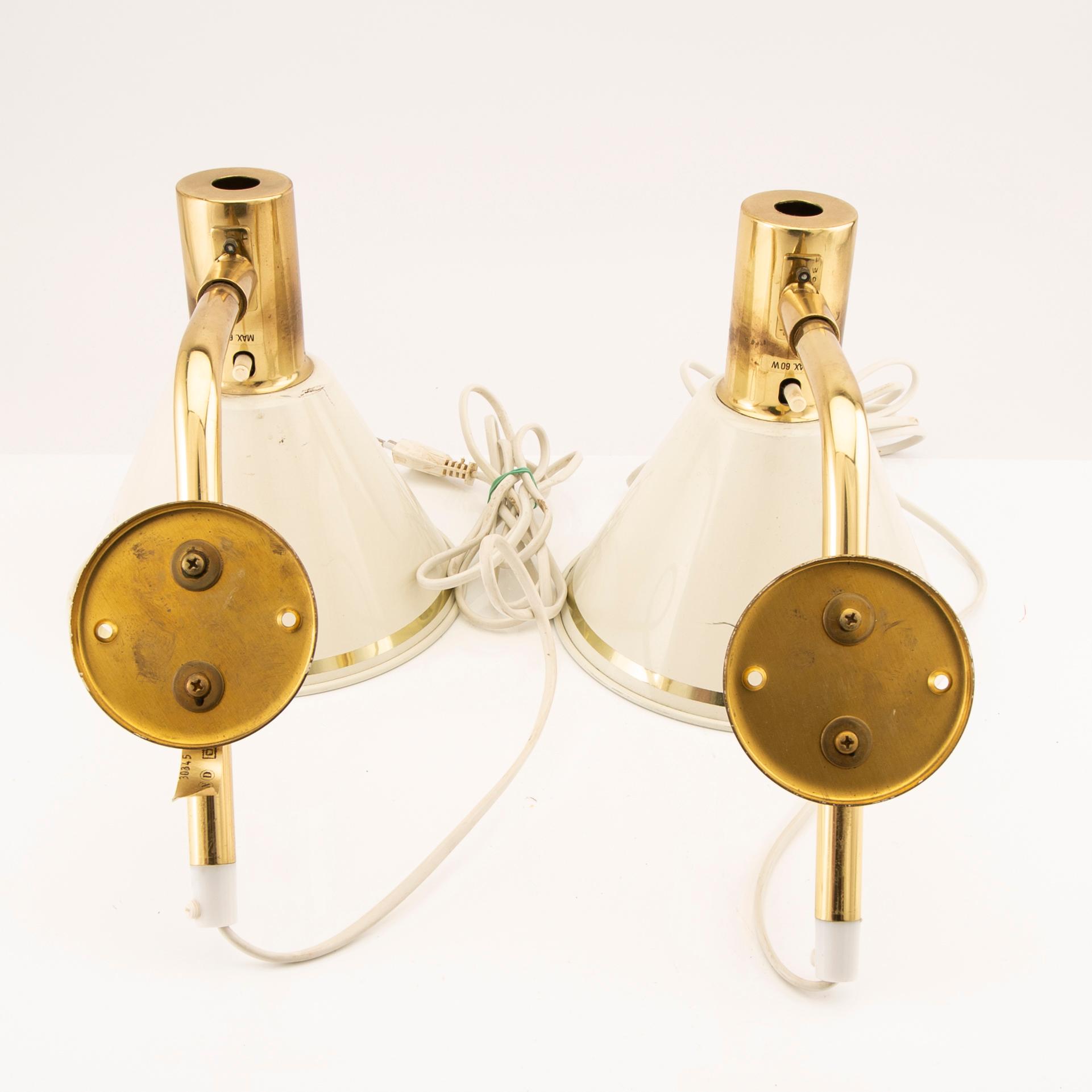 Wall lamps, a pair of Örsjö lighting from the late 20th century.