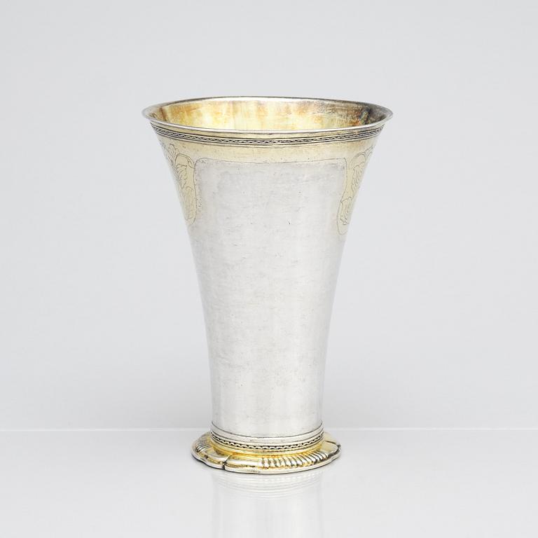 A silver-and parcel-gilt beaker, mark of Lorentz Lindgren, Borås, active (1775-1803).