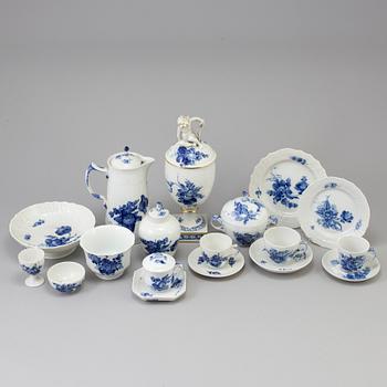 A 'Blå Blomst' 44 piece porcelain coffee service from Royal Copenhagen, Denmark.