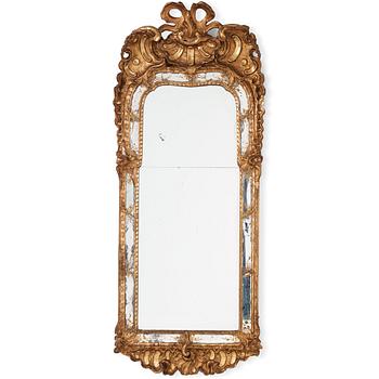 62. A Swedish Rococo mid 18th century rococo mirror.