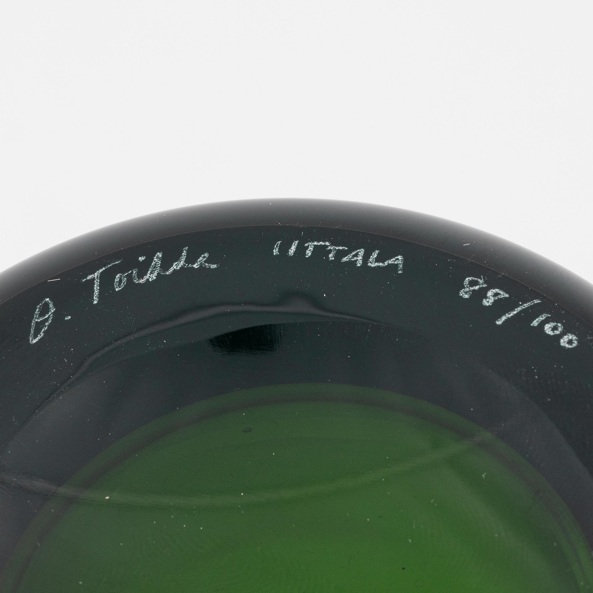 Oiva Toikka, vase, 'Bamboo', Ittala, signed and numbered 88/100.