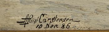 ANDREAS RIIS-CARSTENSEN, oil on panel signed and dated.