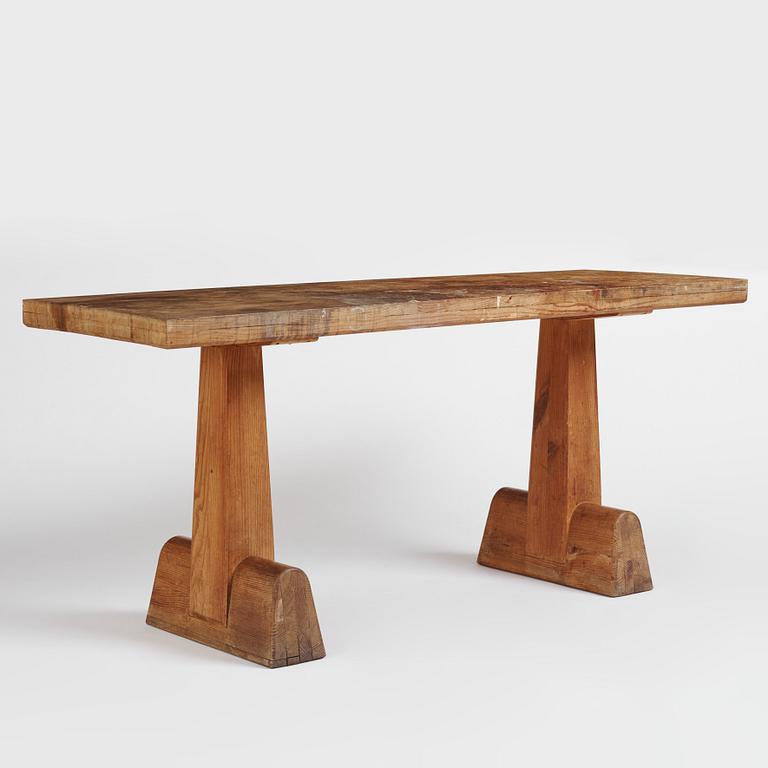 Axel Einar Hjorth, an "Utö" stained pine table, Nordiska Kompaniet 1930s.