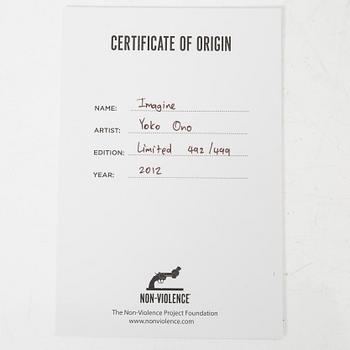 Yoko Ono, Non-Violence Art Project & Yoko Ono, "Imagine".