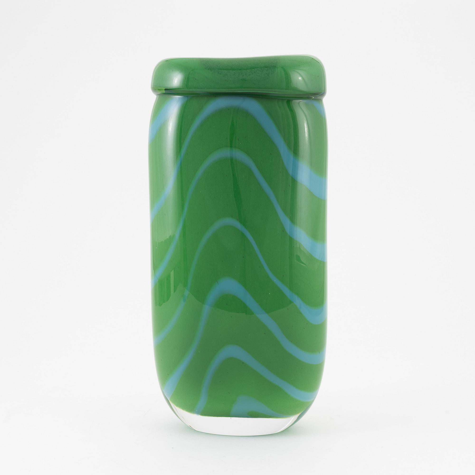 Anna Ehrner, a unique glass vase, Kosta Boda, signed.