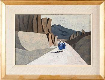 LARS FRICK, olja på pannå, signerad.