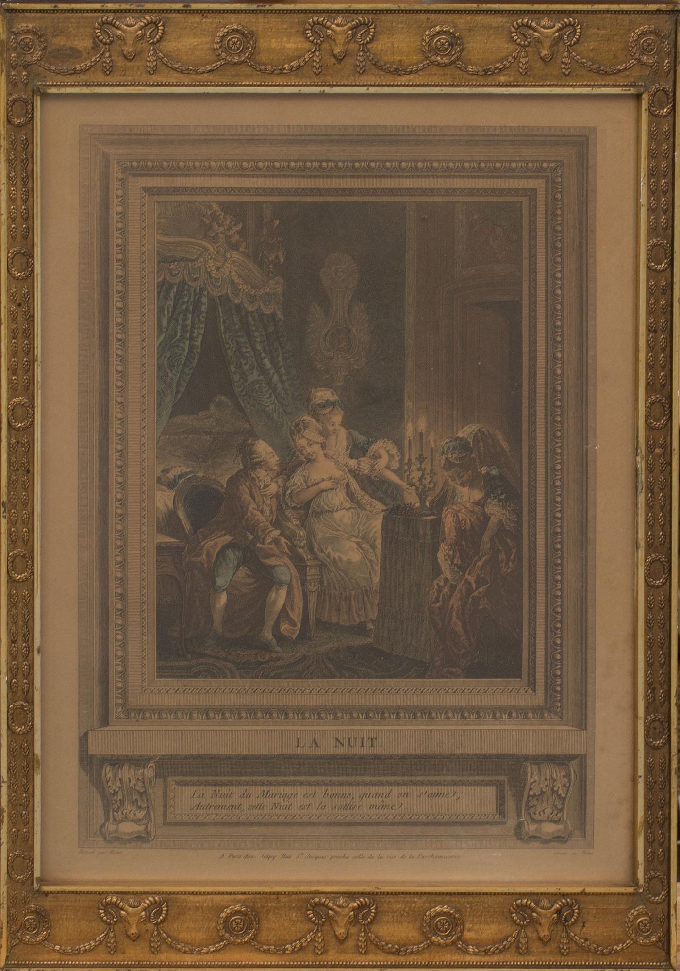 RAM, förgylld, med etsning efter CHARLES EISEN, omkring 1900.