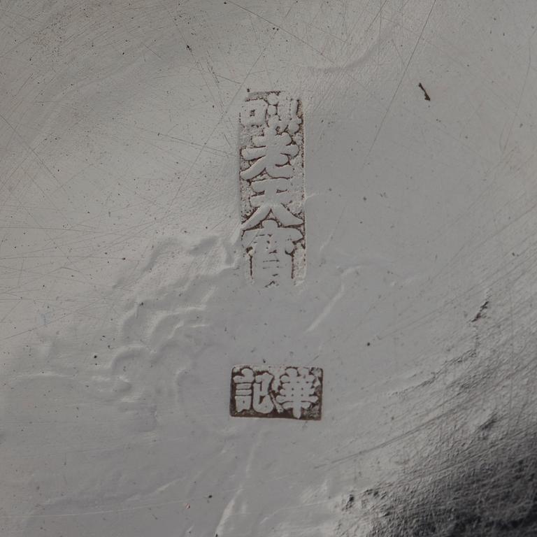 COASTERS, 10 stycken, silver. Kina, tidigt 1900-tal.
