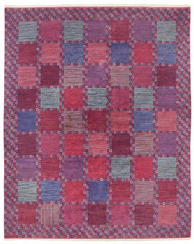 187. Barbro Nilsson, A CARPET, "Rödingen", knotted pile, ca 316,5 x 255 cm, signed AB MMF BN.