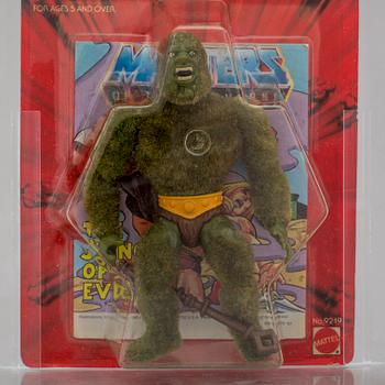 MASTERS OF THE UNIVERSE, Orko series 3 AFA80 Y-NM and Moss Man series 4 AFA80 NM, Mattel 1984-85.