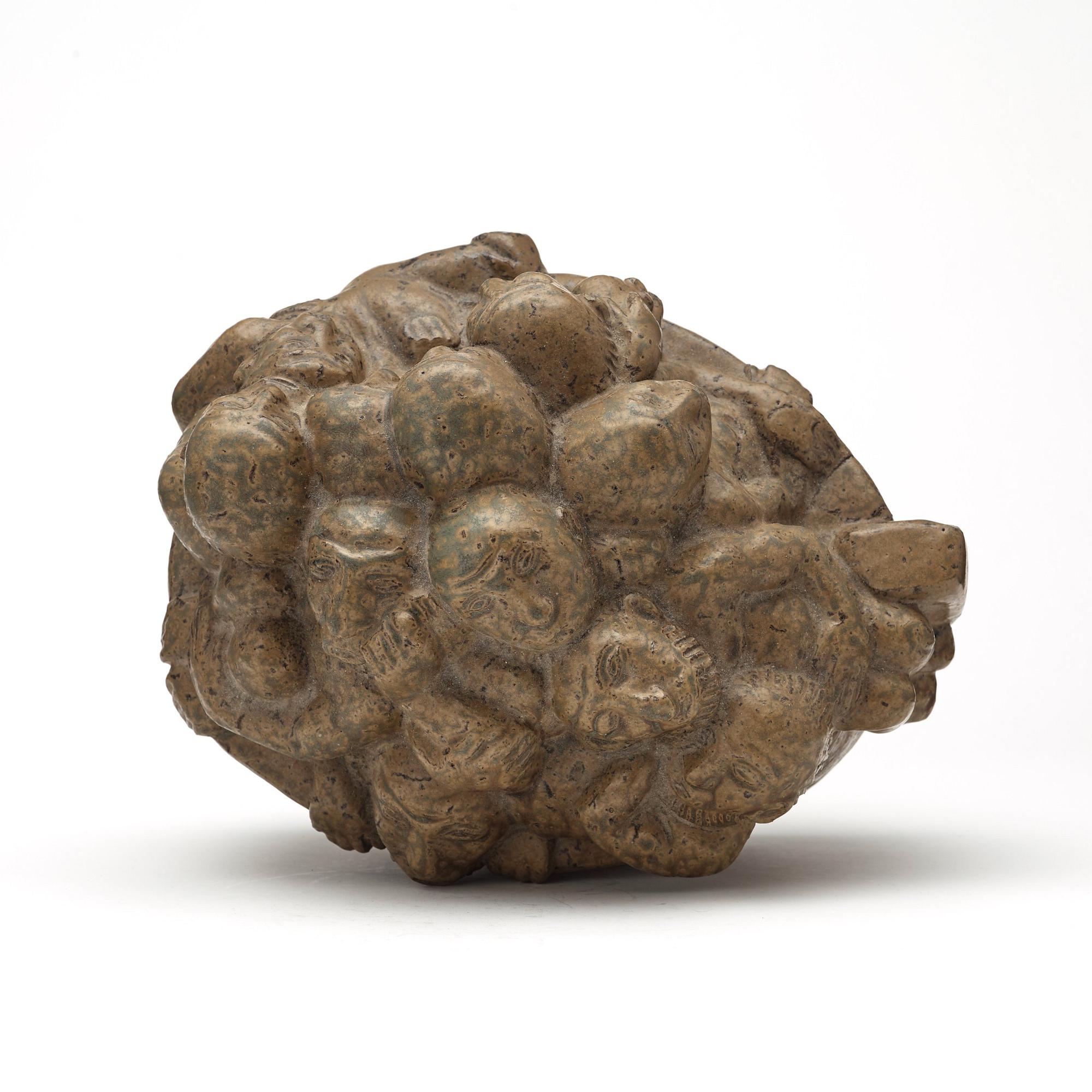 Åke Holm, skulptur, "Jona kastas i havet", Höganäs 1950-tal.