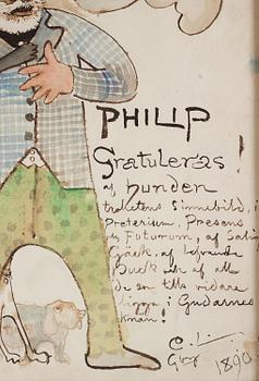 Carl Larsson, "Gratulationsadress till Philip" ("Congratulations address to Philip").