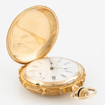 Waltham, pocket watch, hunter-case, 55 mm.