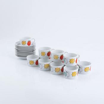 Esteri Tomula, mocha service, 12 pieces, porcelain, Arabia, Finland.