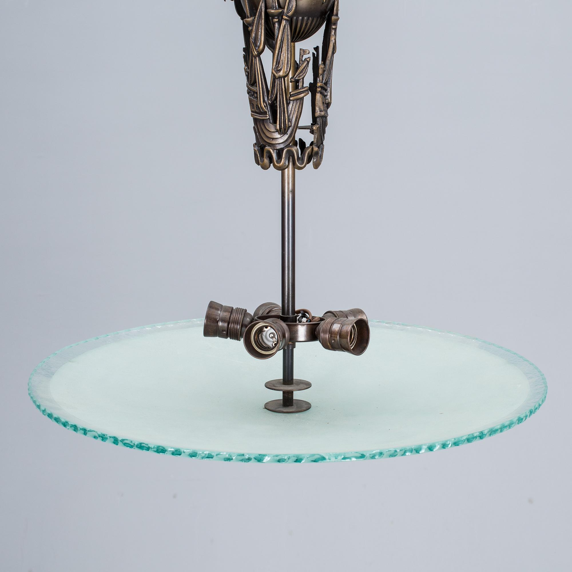 TAKLAMPA, art deco, 1930-tal.