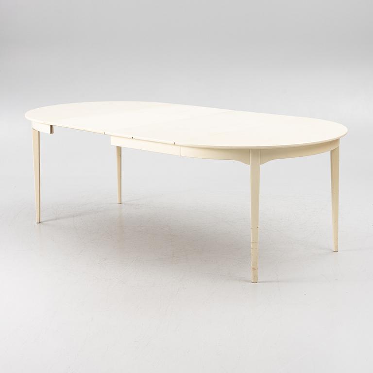 Carl Malmsten, a dining table with six chairs, end of the 20th century.