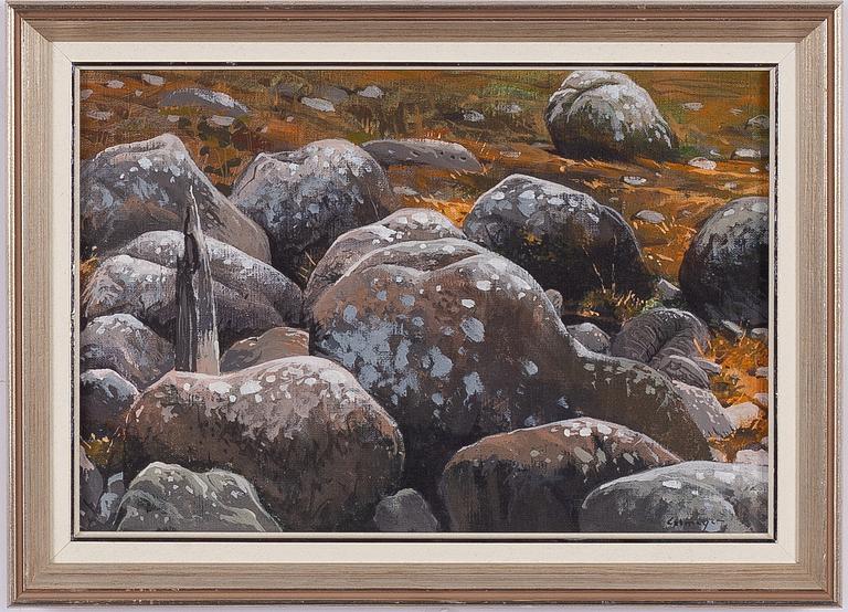 Gösta Calmeyer, Landscape with stones.