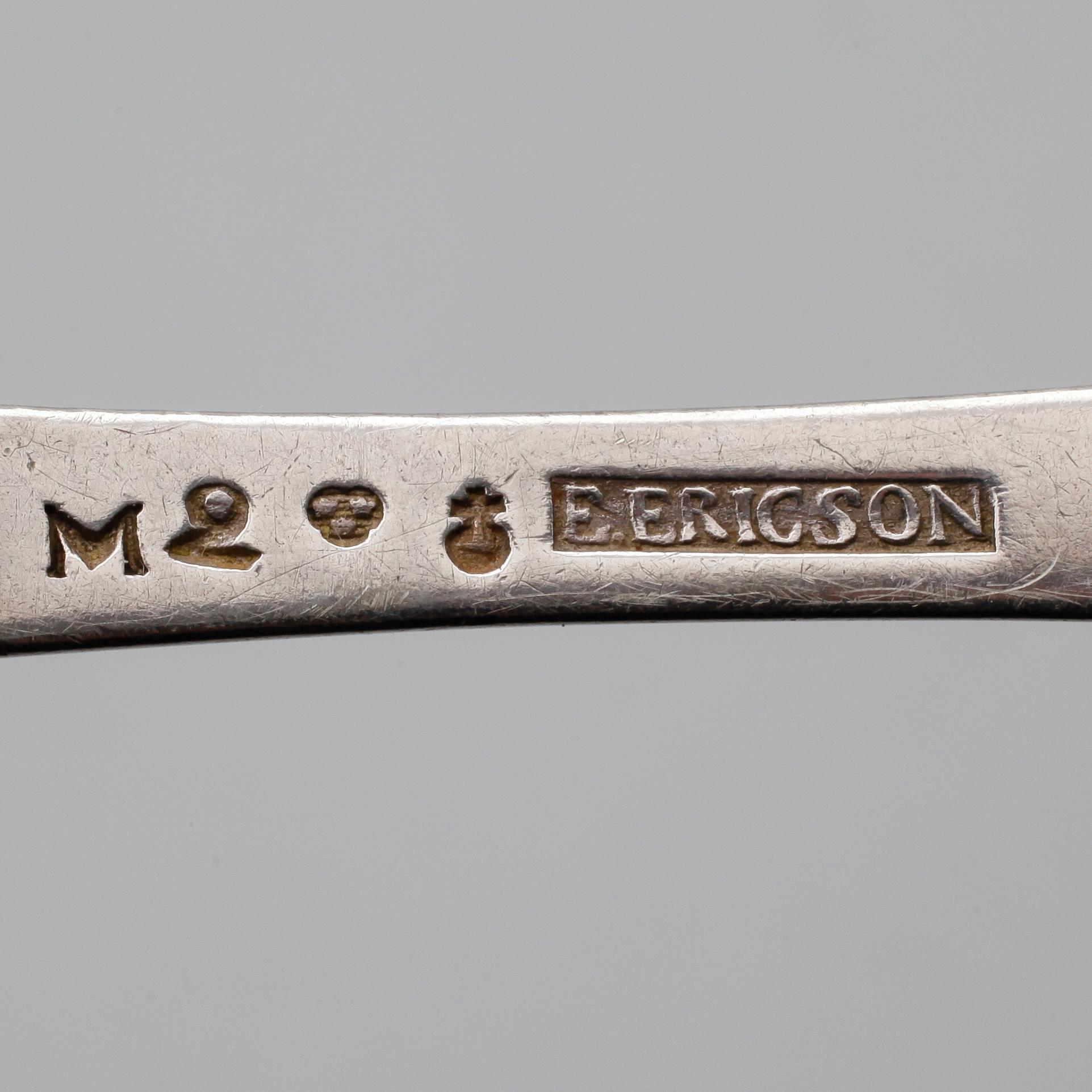 BESTICK, 12 delar, silver, 1700-/1800-tal. Vikt ca 407 gram.