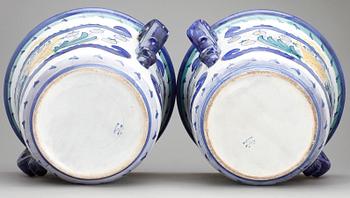 YTTERFODER, ett par, flintgods, Edward Hald, Rörstrand, 1910/20-tal.