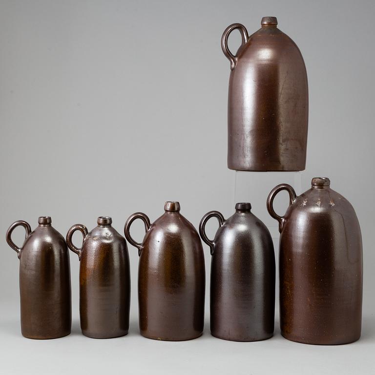 KRUS, sex st, stengods, Höganäs, 1800-/1900-tal.