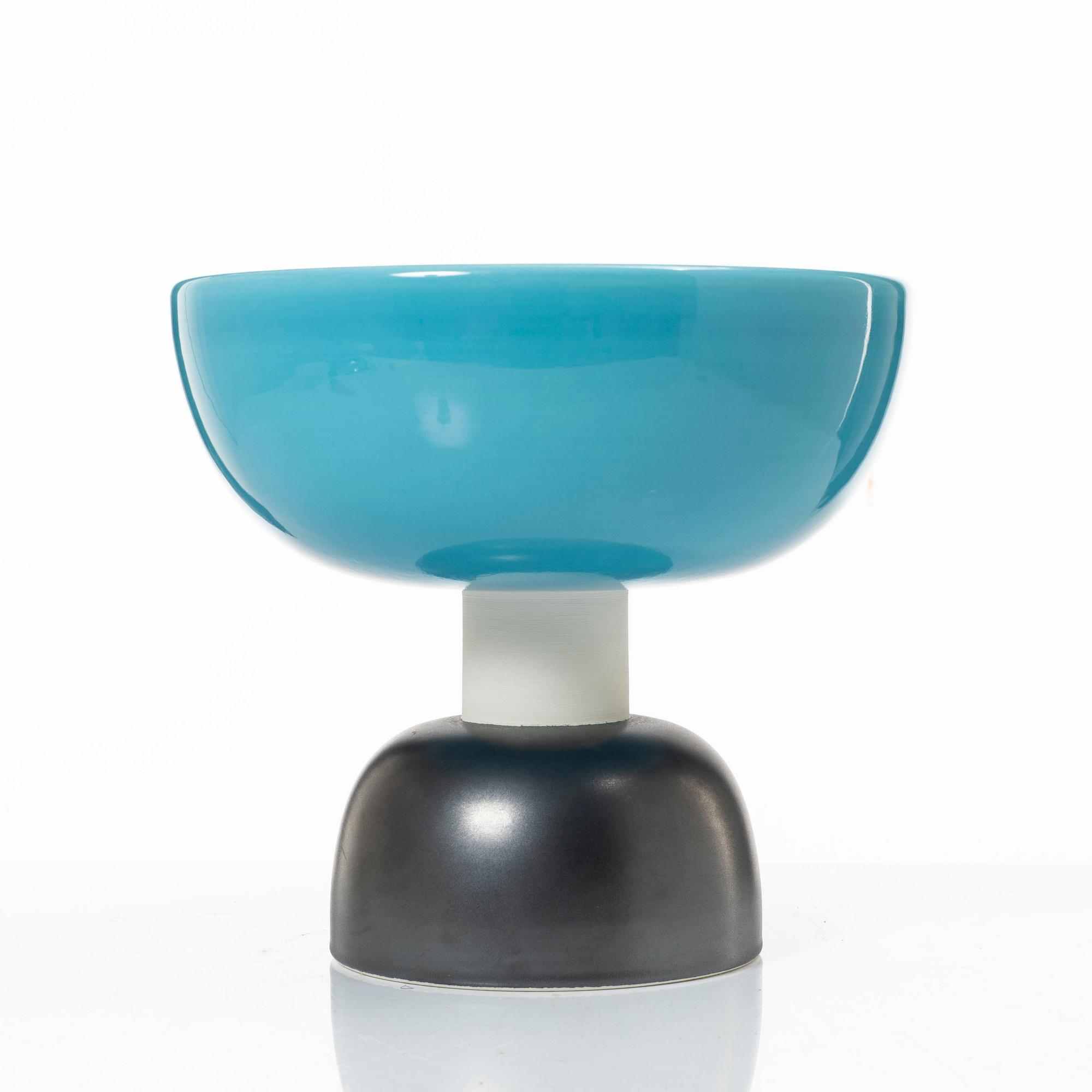 Ettore Sottsass, skål på fot, Bitossi, Montelupo.