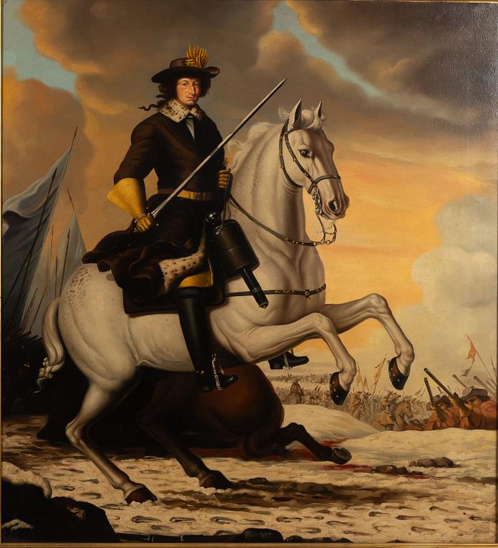 David Klöcker Ehrenstrahl, kopia efter, 1900-talets början, Karl Xi vid slaget vid Lund 1676.