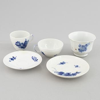 Royal Copenhagen, service parts, 51 pcs, porcelain, "Blue Flower", Denmark.
