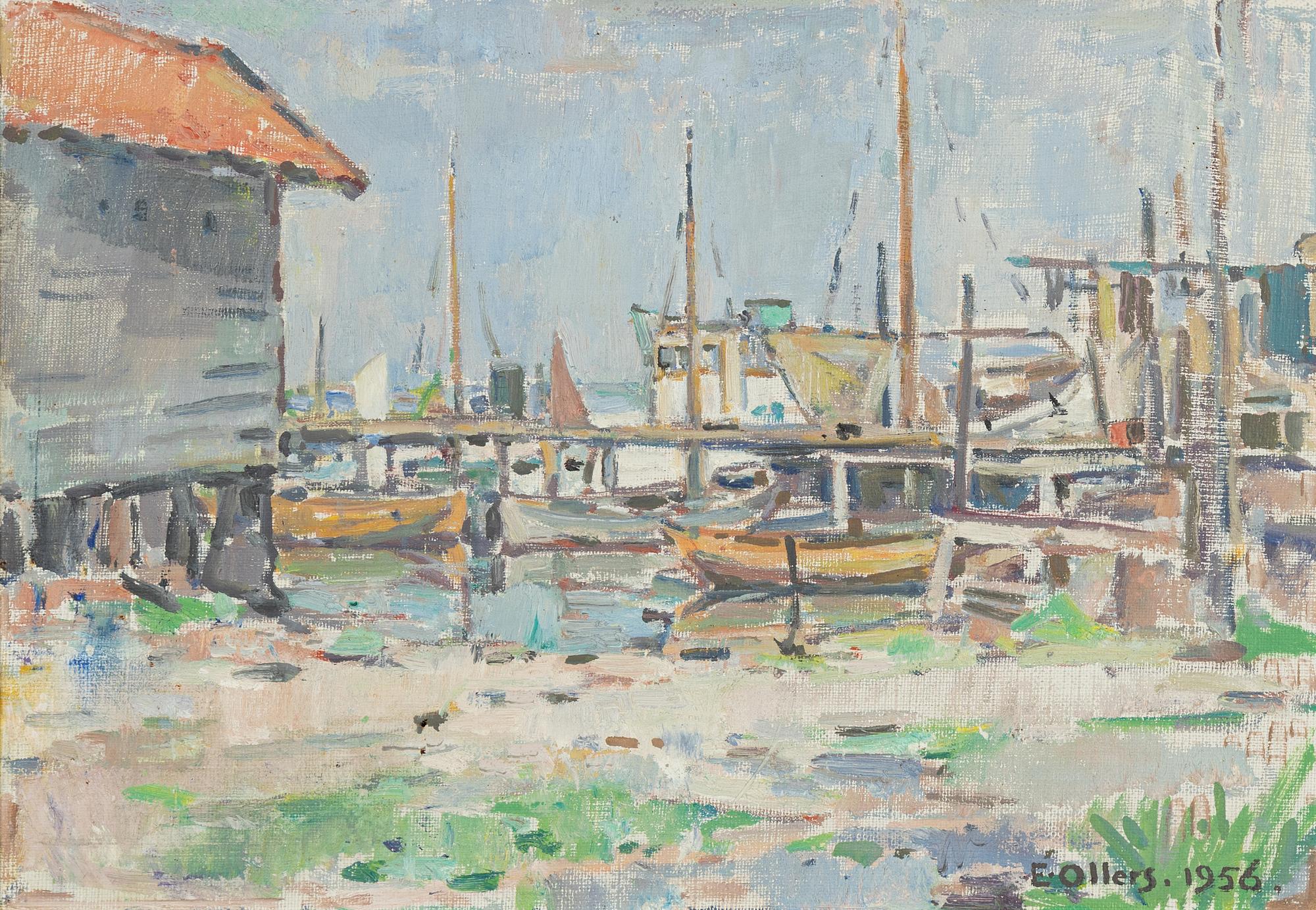 Edvin Ollers, oil on canvas/panel, signed and dated 1956.