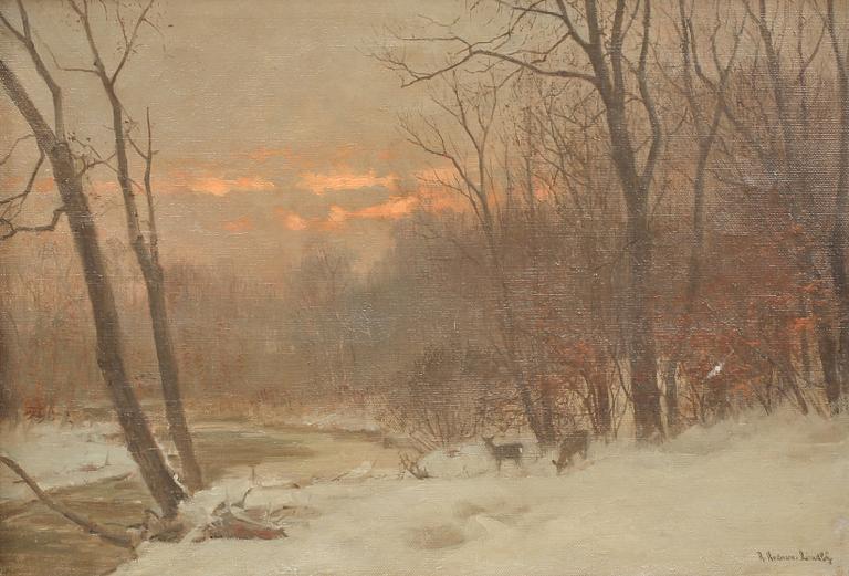ANDERS ANDERSEN-LUNDBY, olja på duk, signerad.