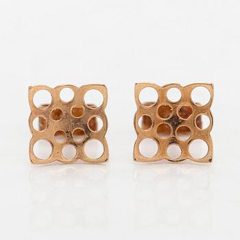 Liisa Vitali, earrings, a pair, 'Lace. in 14K gold.