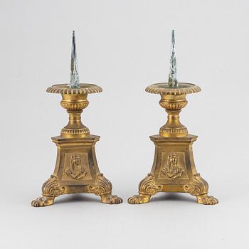 A pair of candlesticks from the 19th century.