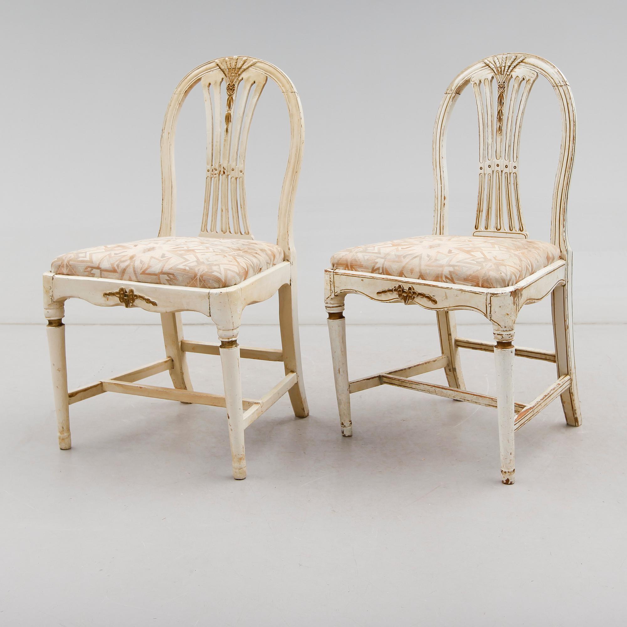 STOLAR, 1 par, sengustavianska, omkring år 1800.