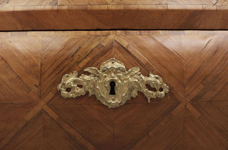 A Swedish Rococo commode dated 1762 by C. Linning, master 1744.