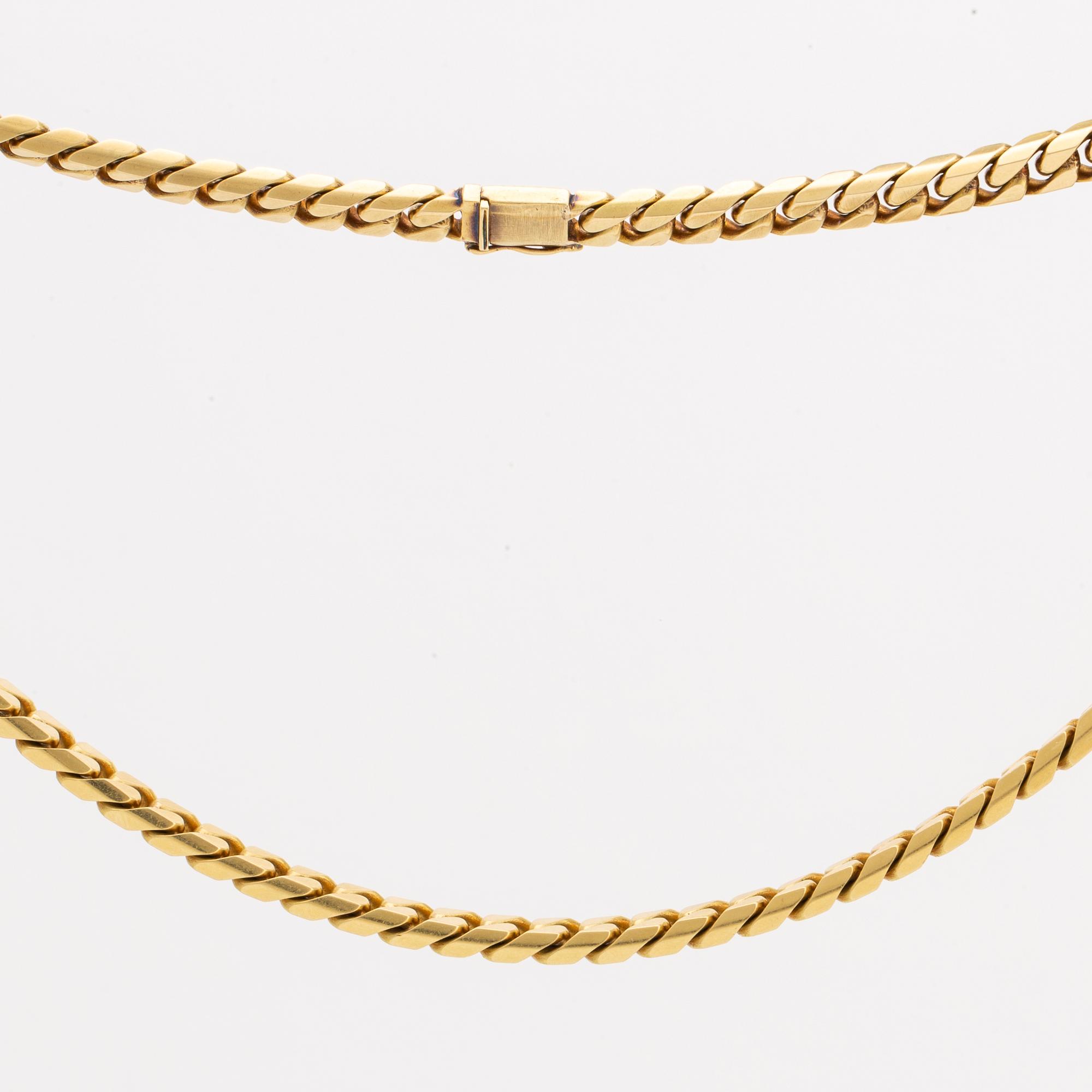 HALSKEDJA 18k guld vikt 114 gram.