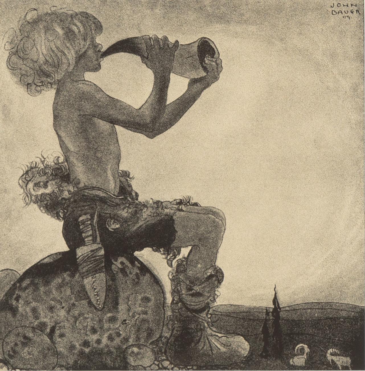 John Bauer, mezzotypi, utgiven av Åhlén & Åkerlunds, Stockholm 1918, bibliofilupplaga, 166/200.