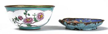 PARTI CLOISONNE, 8 delar, Kina, 1800/1900-tal.