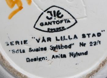 ANITA NYLUND, 11 delar, flintgods, Jie, Gantofta, 1950/60-tal.