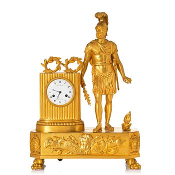 117. An Empire mantel clock, first part of the 19th century .