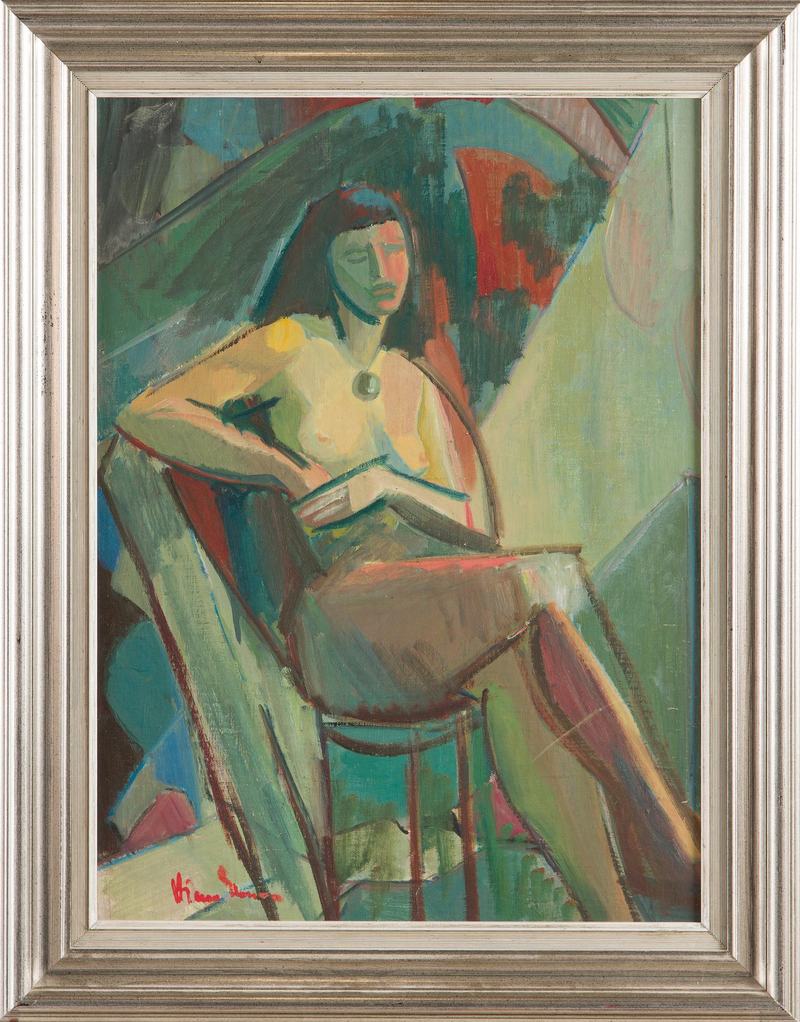 Vieno Elomaa, Sittande nakenmodell.